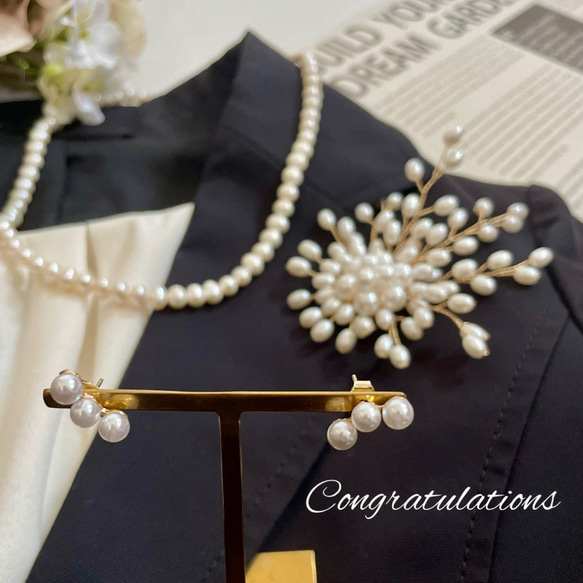 ▪️新作　4種類から選べる　パールピアス　清楚なアクセント　セレモニー 5枚目の画像