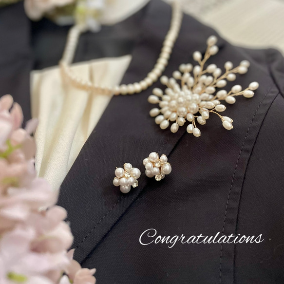 ▪️新作　4種類から選べる　パールピアス　清楚なアクセント　セレモニー 4枚目の画像