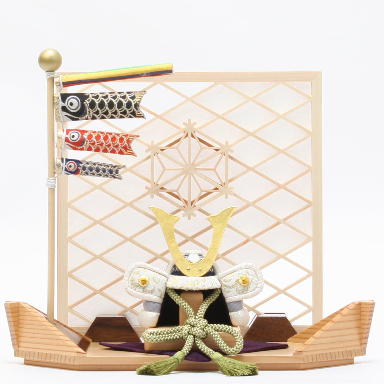 五月人形 コンパクト おしゃれ モダン インテリア  おすすめ 作家 伝統工芸士 木目込みかぶと 清輝  博多織　青