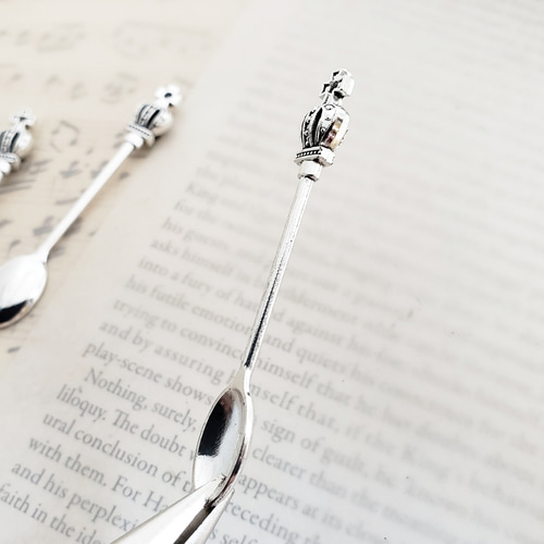 6個 スプーン 王冠 十字架 食器 お茶会 カトラリー スチパン スチーム