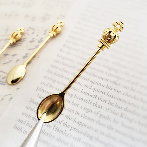 6個 スプーン 王冠 十字架 食器 お茶会 カトラリー スチパン スチーム