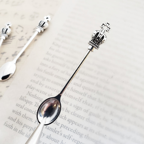 6個 スプーン 王冠 十字架 食器 お茶会 カトラリー スチパン スチーム