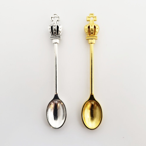 6個 スプーン 王冠 十字架 食器 お茶会 カトラリー スチパン スチーム