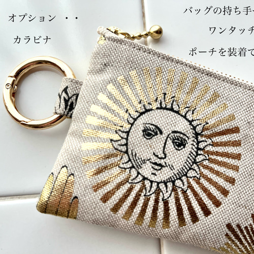 まあこ様お取り置き　９点　　お花付きポーチファミリーサイズ タグ付きポーチ Mサイズ ポーチ 花柄 ブラウン 小物入れ ポーチ