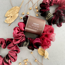 重ねて付けても単体でも♪ 大人かわいい 細シュシュセット ネイビー