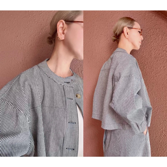 RATA❤️選擇你的長度❤️穿上它即可獲得時尚精緻的輪廓❤️寬鬆版型❤️柔軟的日本山核桃牛仔布 第2張的照片