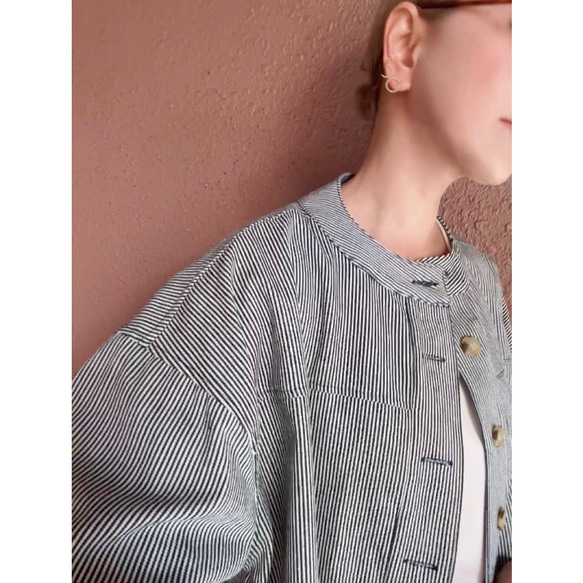 RATA❤️選擇你的長度❤️穿上它即可獲得時尚精緻的輪廓❤️寬鬆版型❤️柔軟的日本山核桃牛仔布 第8張的照片