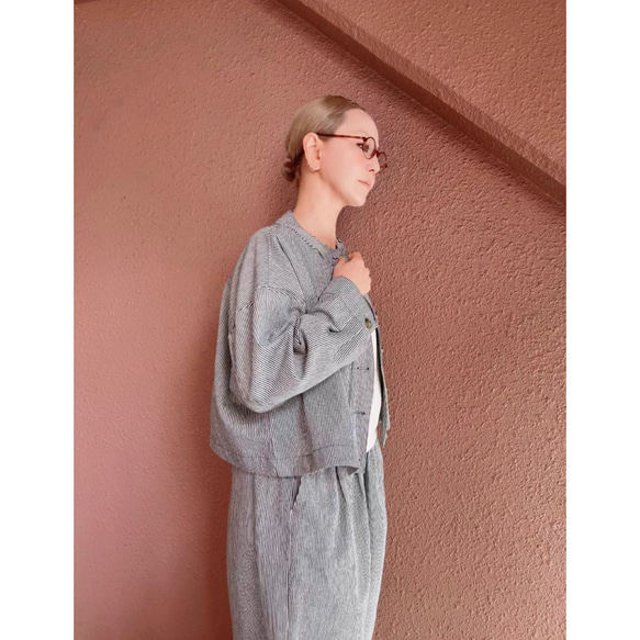 RATA❤️選擇你的長度❤️穿上它即可獲得時尚精緻的輪廓❤️寬鬆版型❤️柔軟的日本山核桃牛仔布 第9張的照片