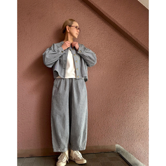 RATA❤️選擇你的長度❤️穿上它即可獲得時尚精緻的輪廓❤️寬鬆版型❤️柔軟的日本山核桃牛仔布 第7張的照片