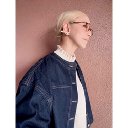 RATA❤️選擇你的長度❤️穿上它即可獲得時尚精緻的輪廓❤️寬鬆版型❤️柔軟的日本山核桃牛仔布 第15張的照片