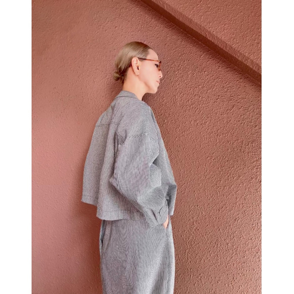 RATA❤️選擇你的長度❤️穿上它即可獲得時尚精緻的輪廓❤️寬鬆版型❤️柔軟的日本山核桃牛仔布 第4張的照片