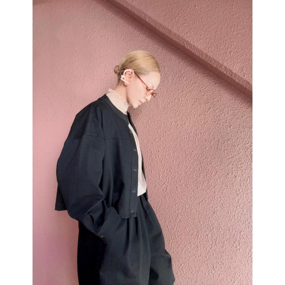 RATA❤️選擇你的長度❤️穿上它即可獲得時尚精緻的輪廓❤️寬鬆版型❤️柔軟的日本山核桃牛仔布 第17張的照片