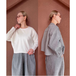 RATA❤️選擇你的長度❤️穿上它即可獲得時尚精緻的輪廓❤️寬鬆版型❤️柔軟的日本山核桃牛仔布 第10張的照片