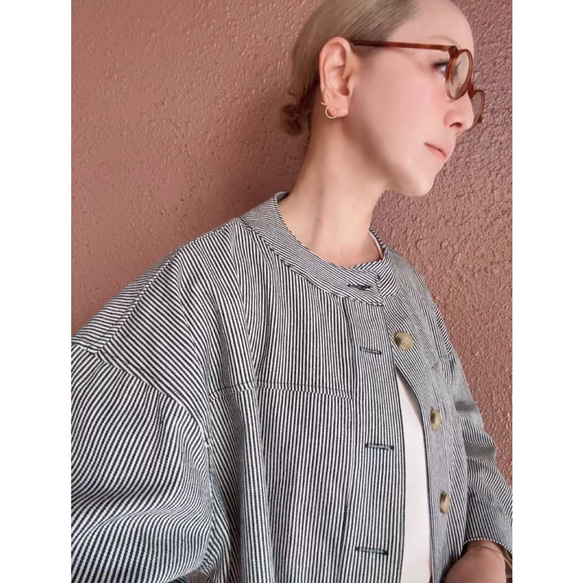 RATA❤️選擇你的長度❤️穿上它即可獲得時尚精緻的輪廓❤️寬鬆版型❤️柔軟的日本山核桃牛仔布 第1張的照片