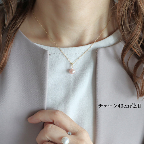 淡水パールのさくらネックレス/金属アレルギー対応/桜2025/328 淡水パールのさくらネックレス/金属アレルギー対応/桜2025/328