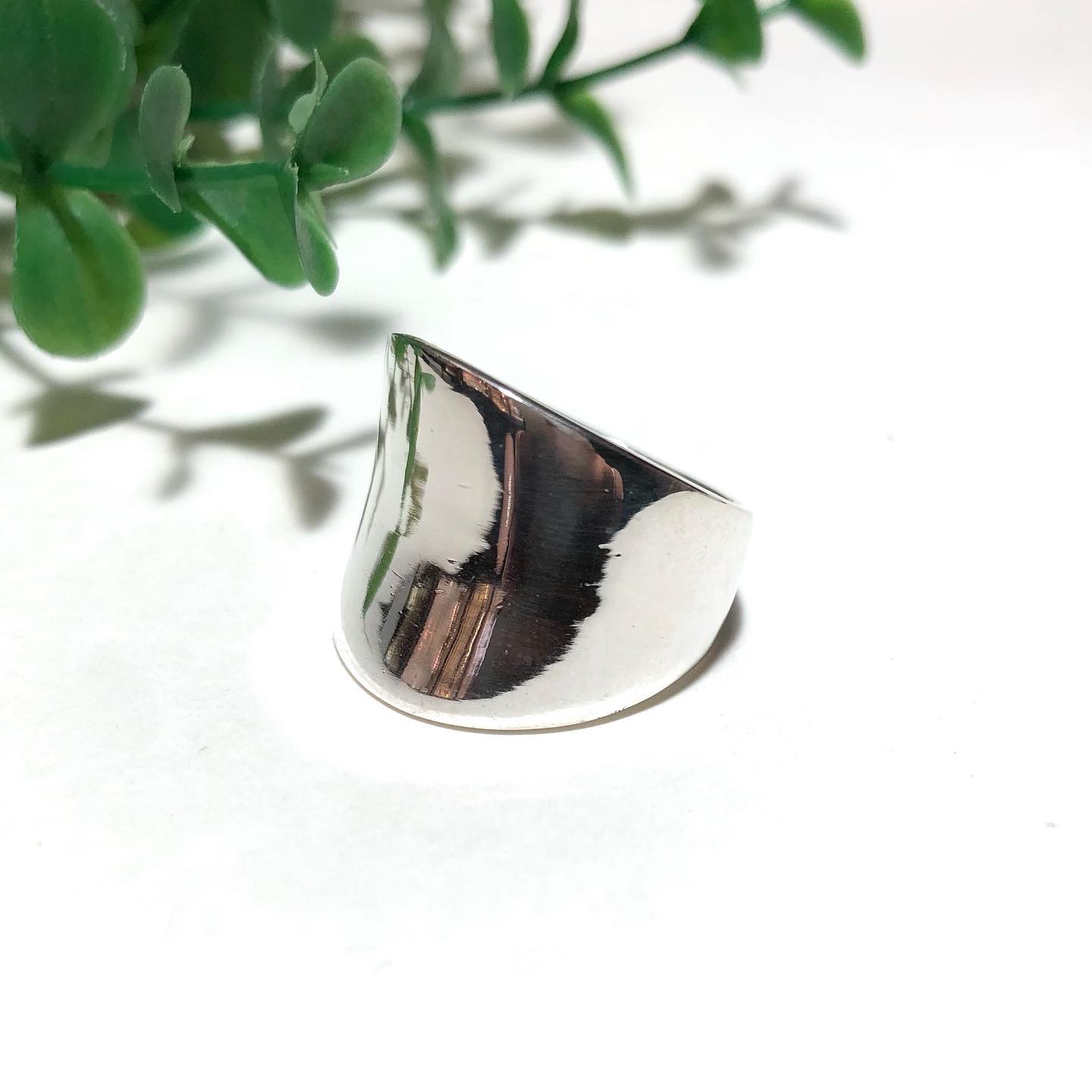 純銀製＊シンプルワイドリング カーブ【送料無料】