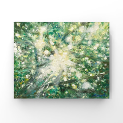 油絵 原画 オリジナル 「桜と月」送料無料 絵画 Masako's