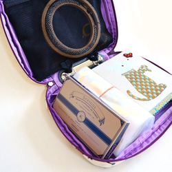 【裁断済みキット】インポートゴブランのソーイングケース◆2色から◆A5対応 11枚目の画像