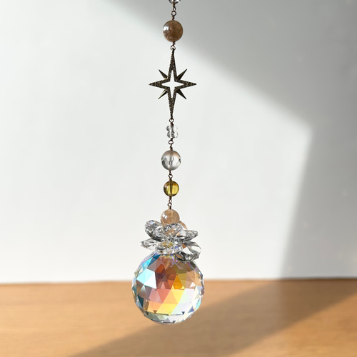星に願いを繋ぐ虹色サンキャッチャー サンキャッチャー FOLIUM STELLA