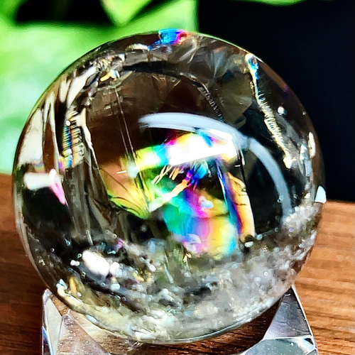スモーキークォーツ 水晶 丸玉 アイリスクォーツ スフィア 【超