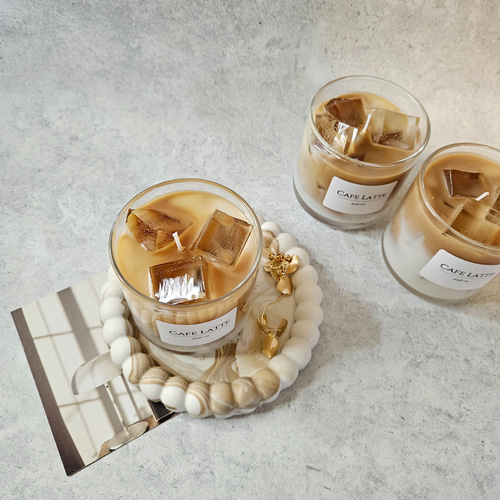 カフェラテキャンドル 淹れたてコーヒーの香り おまかせポスト