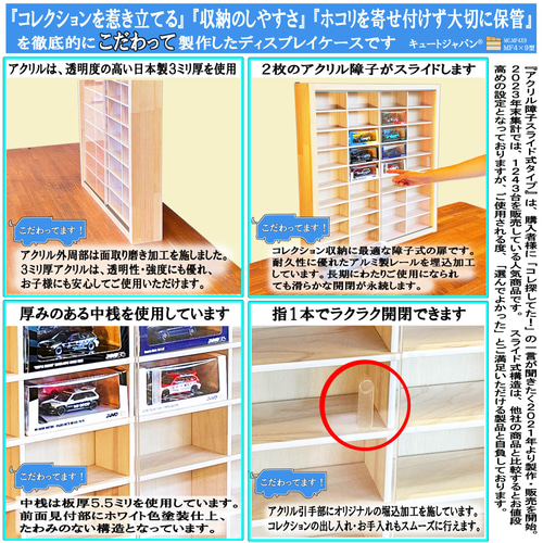 アクリル障子(扉)付 ミニカーケース ３６マス INNO Models 1/64 INNO64 イノモデル TARMAC WORKS ホビージャパン 1/64 箱入り