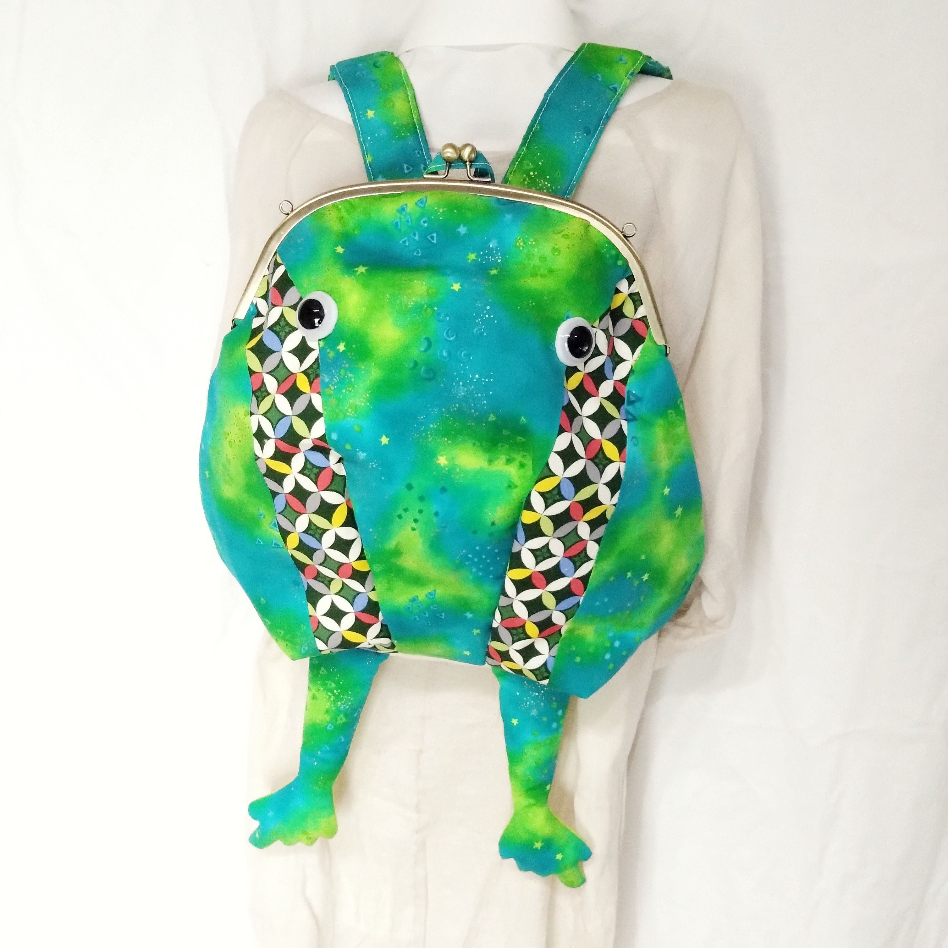 カエルながま口リュック (大)