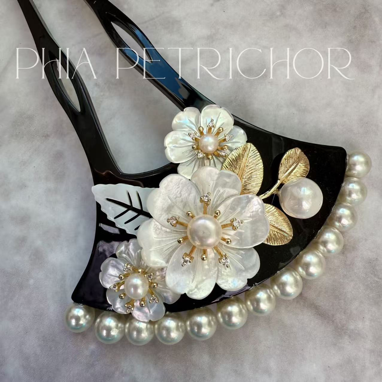 簪 和 K24GP 桜 かんざし バチ型 パール 簪 着物 髪飾り 留袖 着物 成人式 結婚式 卒業式