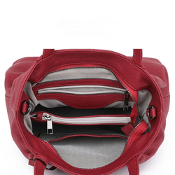 優雅な気質！•カーキ|黒|カラメル|ワインレッド|4色•3WAY•厚手な天然軟めな牛革ハンドバッグ•牛革ショルダーバッグ 19枚目の画像