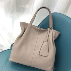 優雅な気質！•カーキ|黒|カラメル|ワインレッド|4色•3WAY•厚手な天然軟めな牛革ハンドバッグ•牛革ショルダーバッグ 12枚目の画像