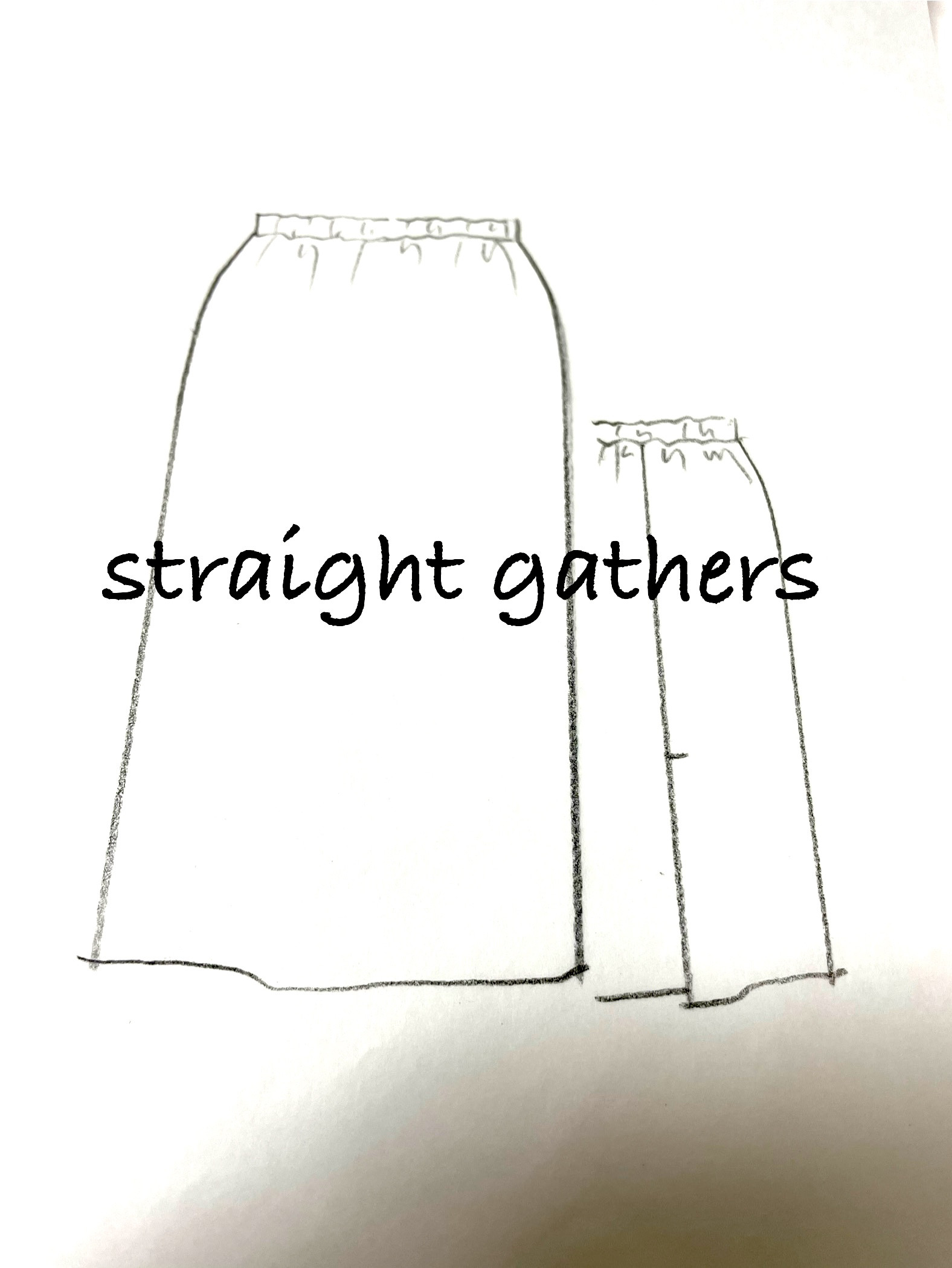 ストレートタイトギャザースカート  裏地付き《マロリー     》リバティコーデュロイ