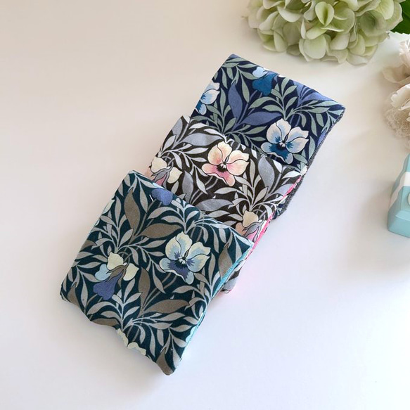 リバティ*大人の上質ハンカチセット3p*すみれ*スミレ*菫*大人の上品