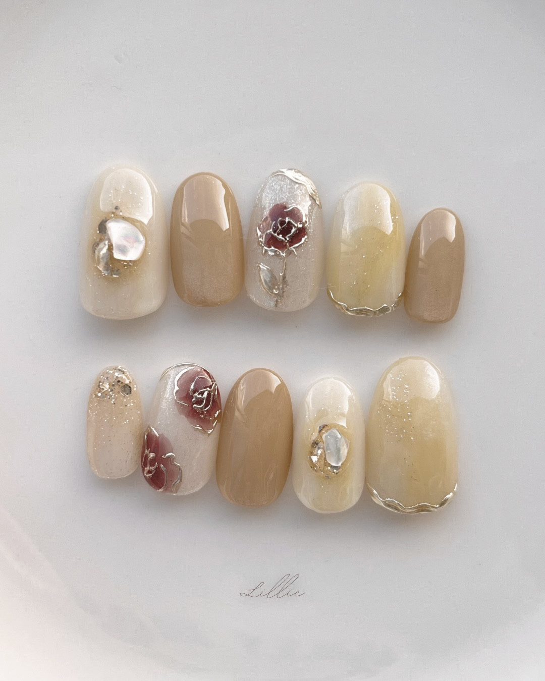 〔 新作 〕ベル ネイルチップ イエローネイル ニュアンスネイル ブライダル 結婚式 プリンセスネイル ウェディング