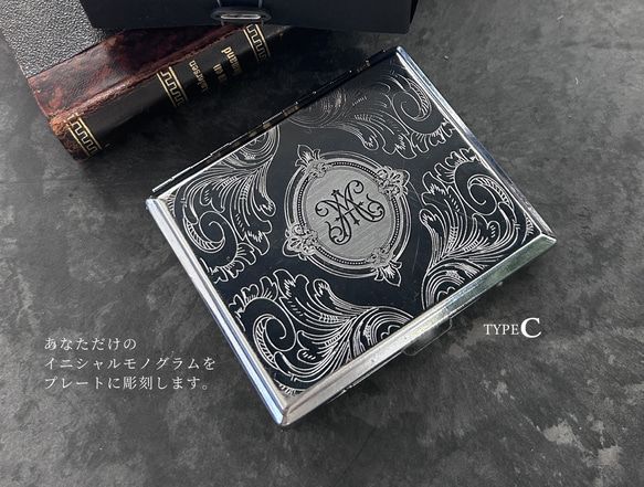 【名入れ】イニシャルモノグラム彫刻マルチケース 16枚目の画像