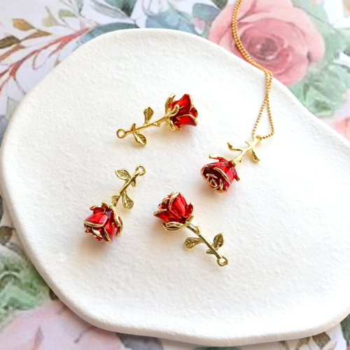薔薇のマスクチャーム2個セットハンドメイド my-mama_c586