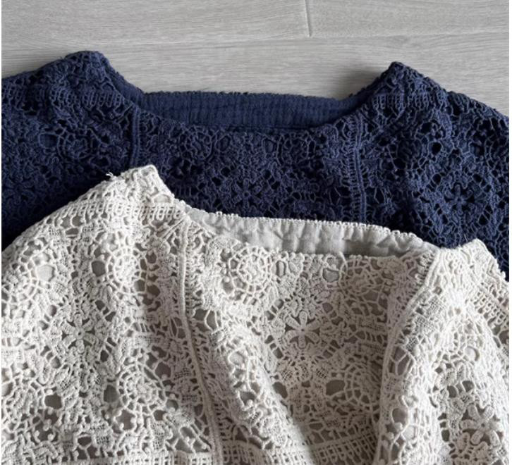 【受注製作】柔らかい100％綿製麻製トップス・ブラウス　2色展開　90007