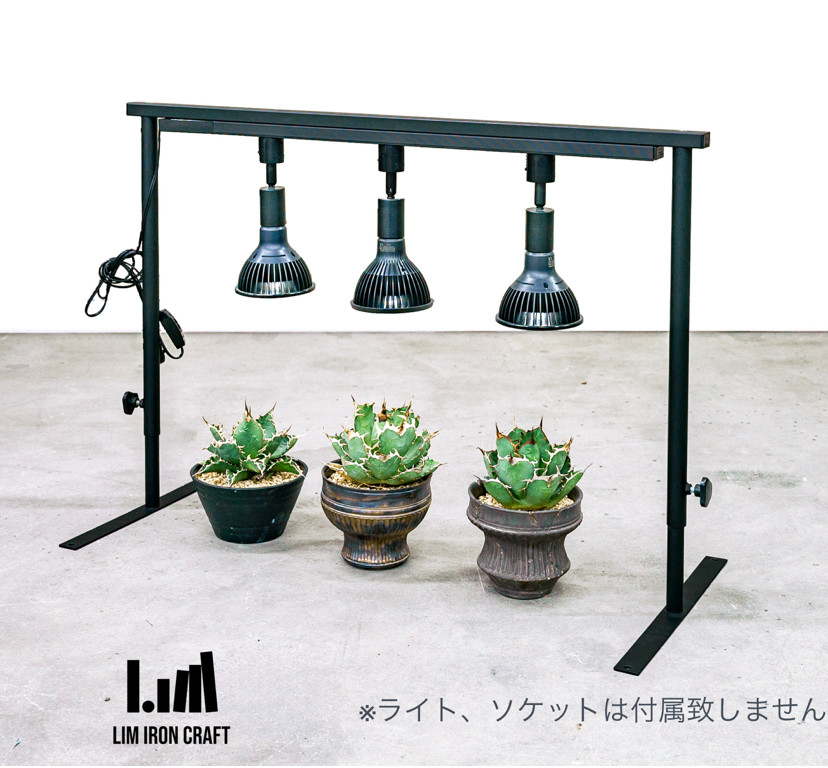 育成ライトが取付可、ライトレールスタンド　植物棚　アガベ　塊根　ボタニカルシェルフ