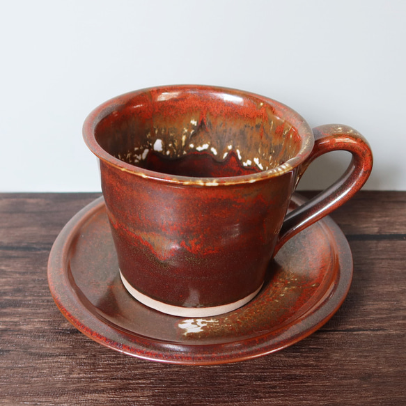 カップ＆ソーサー マーブル セラドン焼き タイ食器 ティーカップ