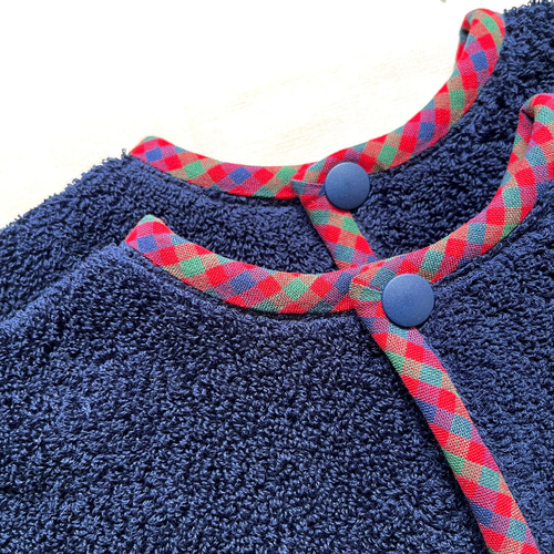 赤ファミリア風チェック・ネイビー】タオルスタイ サークルスタイ 出産