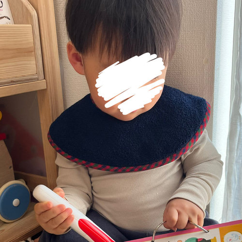 赤ファミリア風チェック・ネイビー】タオルスタイ サークルスタイ 出産