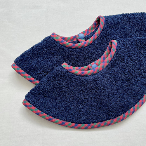 赤ファミリア風チェック・ネイビー】タオルスタイ サークルスタイ 出産