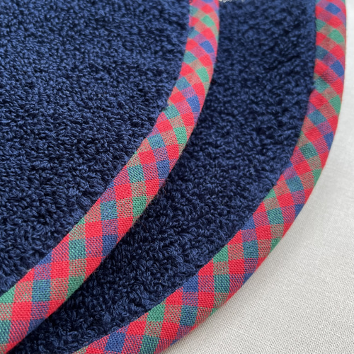 赤ファミリア風チェック・ネイビー】タオルスタイ サークルスタイ 出産