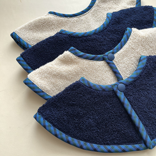 青ファミリア風チェック・ネイビー】タオルスタイ サークルスタイ 出産