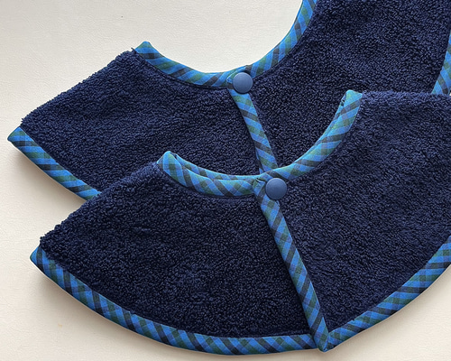 青ファミリア風チェック・ネイビー】タオルスタイ サークルスタイ 出産