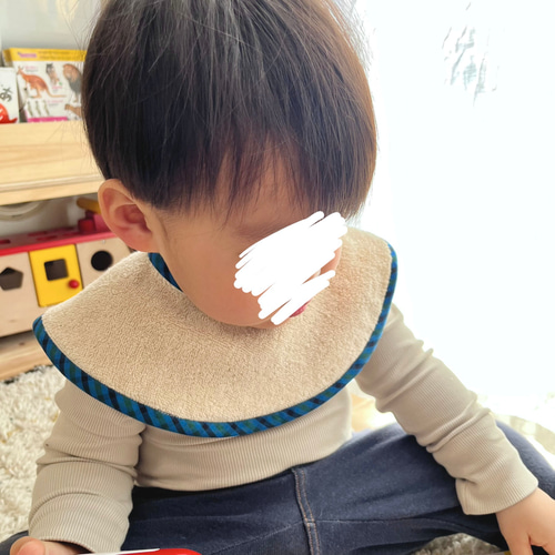 青ファミリア風チェック・ベージュ】タオルスタイ サークルスタイ 出産