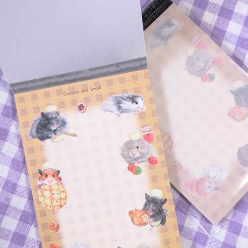 ハムスターのメモ帳（Hamster and Bread） メモ帳 REIKOKO 通販