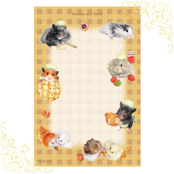 ハムスターのメモ帳（Hamster and Bread） メモ帳 REIKOKO 通販