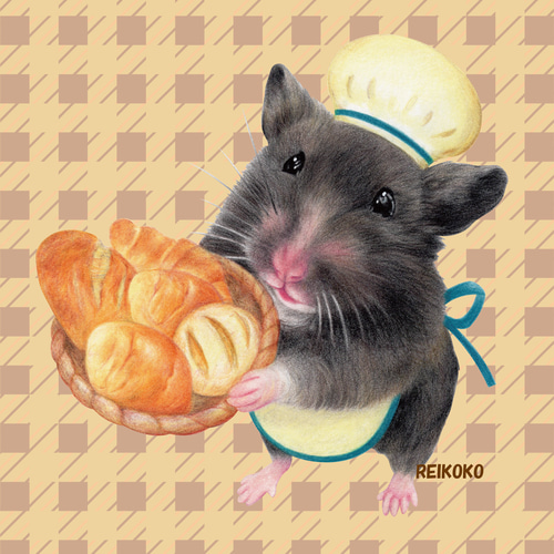 ハムスターのメモ帳（Hamster and Bread） メモ帳 REIKOKO 通販