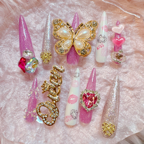 オーダー用』ネイルチップ ロングネイル キッズネイル コギャル