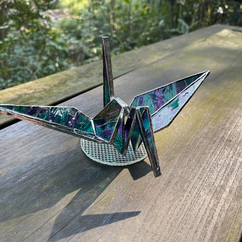 折り鶴・限定品（ガラスのアート作品） その他インテリア雑貨 wave-g